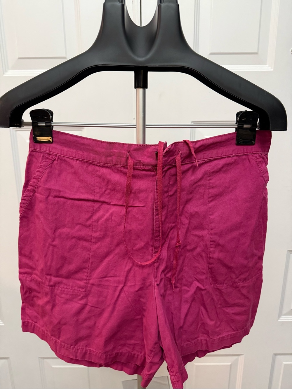 White Stag Magenta High-Waist Drawstring Shorts